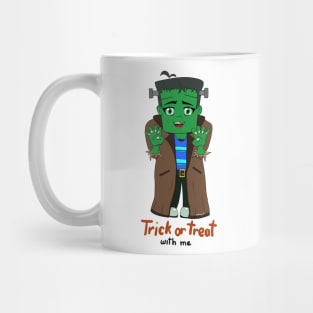 Halloween Spoopy Frankenstein trick or treat Mug